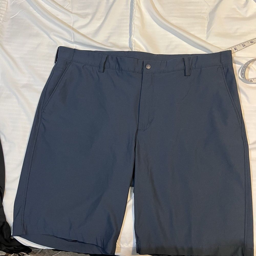 Greg Norman Ultimate Classic Travel Shorts Navy Size 40 Golf‎ Casual 9"inseam